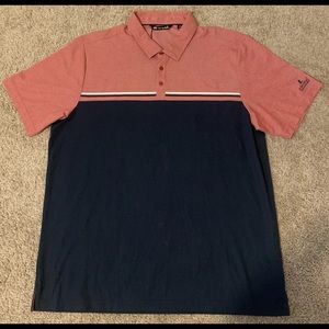 Travis Mathew Golf Polo Shirt “The Red Head” Men’s Sz 2xl Heather Cardinal